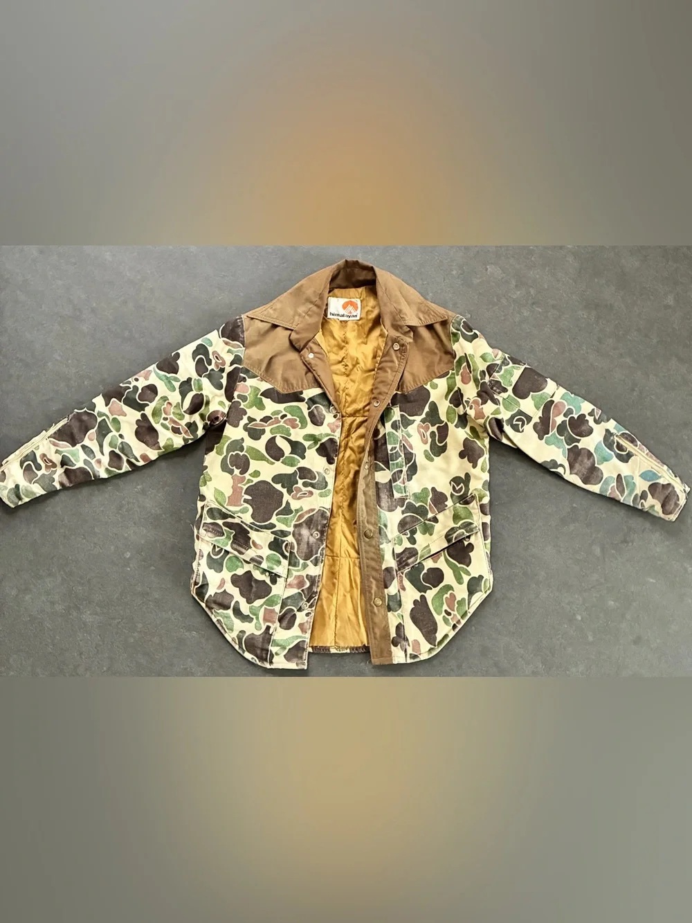 Vintage Santa Fe Style Himalayan Thinsulate Camo Hunting Jacket Men's Small